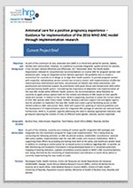 The Active Prevention and Treatment of Maternal Sepsis (APT-Sepsis)